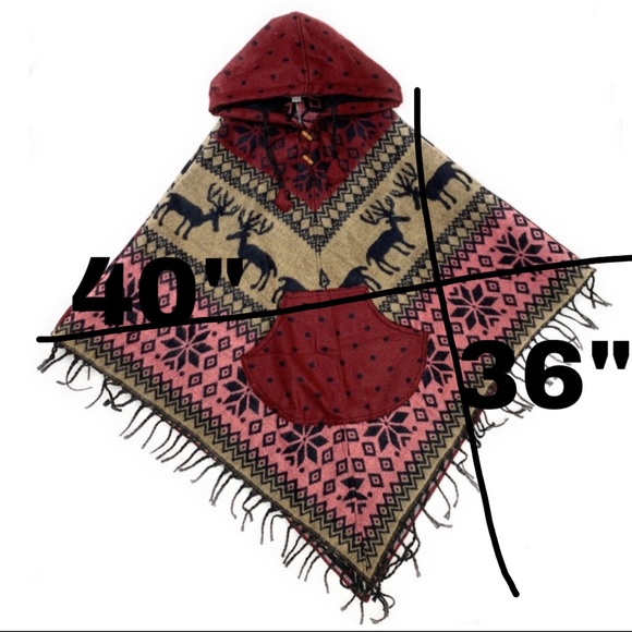 Hooded Wool Poncho - Picture 8 of 8